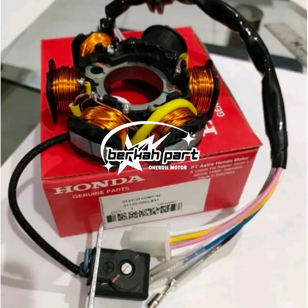 SPUL HONDA STATOR ASSY MOTOR HONDA GRAND ASTREA SUPRA FIT LAMA LAGENDA SUPRA FIT NEW KODE PART (GN5)