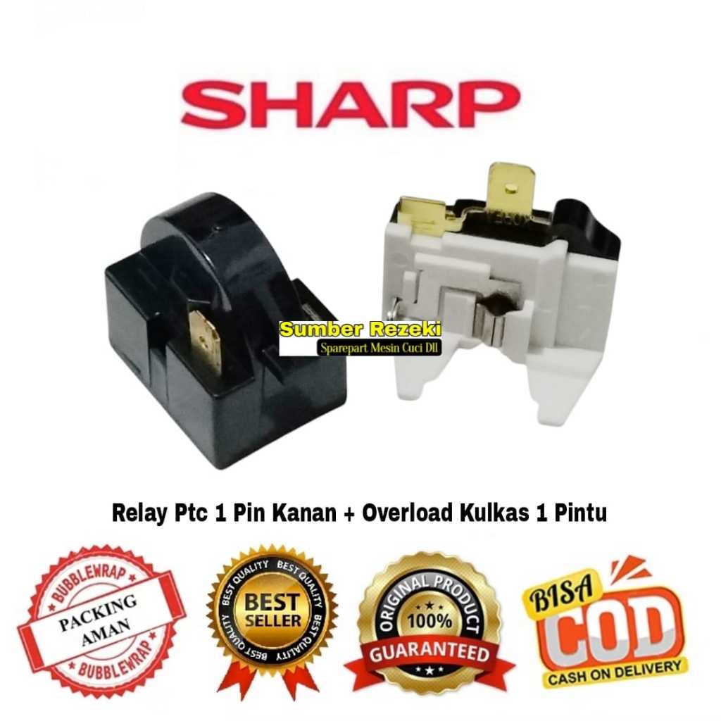 Relay Ptc Overload Kulkas Sharp 1 Pintu
