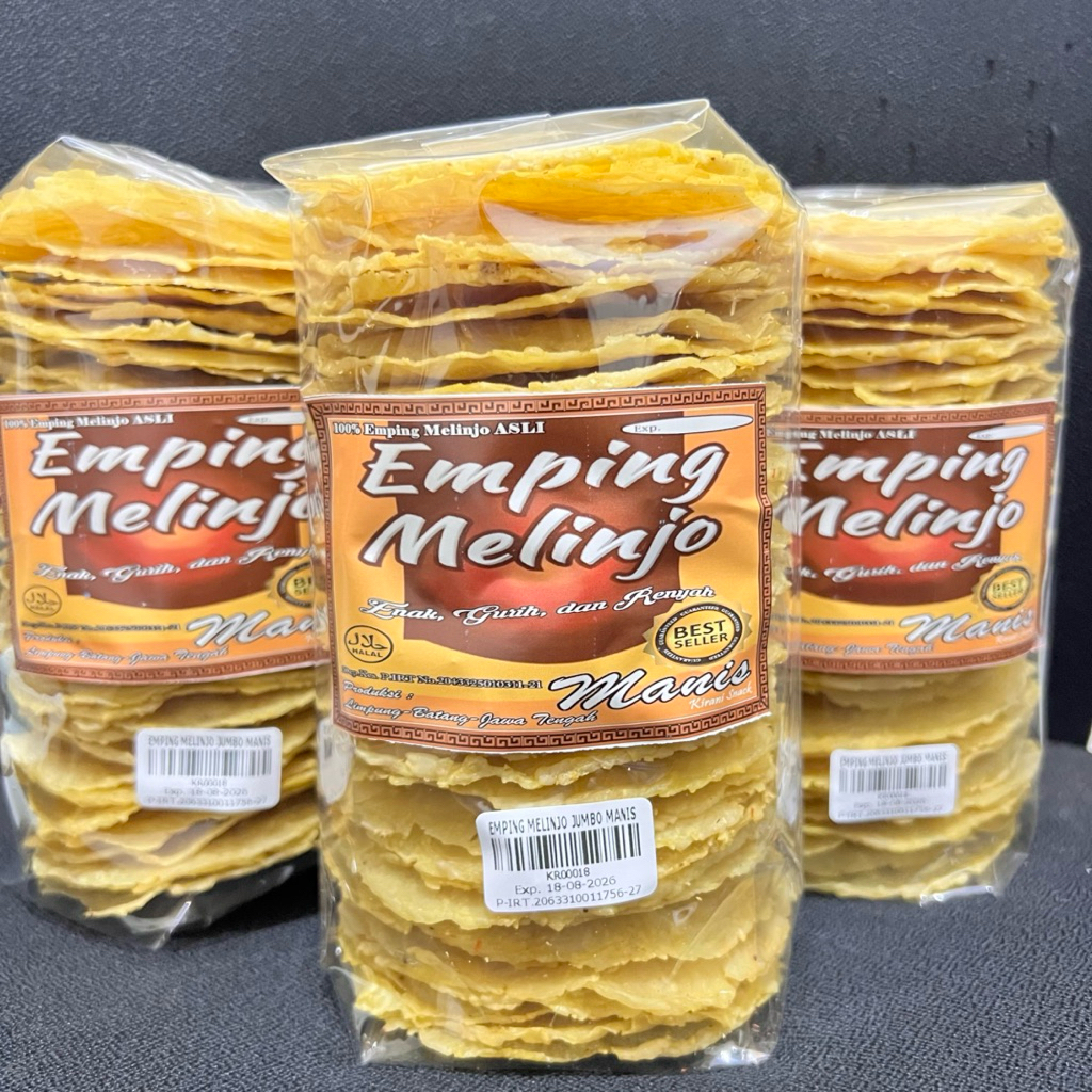 

EMPING MELINJO MENTAH MANIS LEBAR JUMBO 1/2 KG ASLI PRODUKSI LIMPUNG BATANG