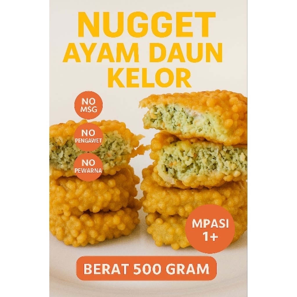 

Nugget Ayam Daun Kelor Wortel Homemade | MPASI 1+ Aman & Sehat Tanpa MSG