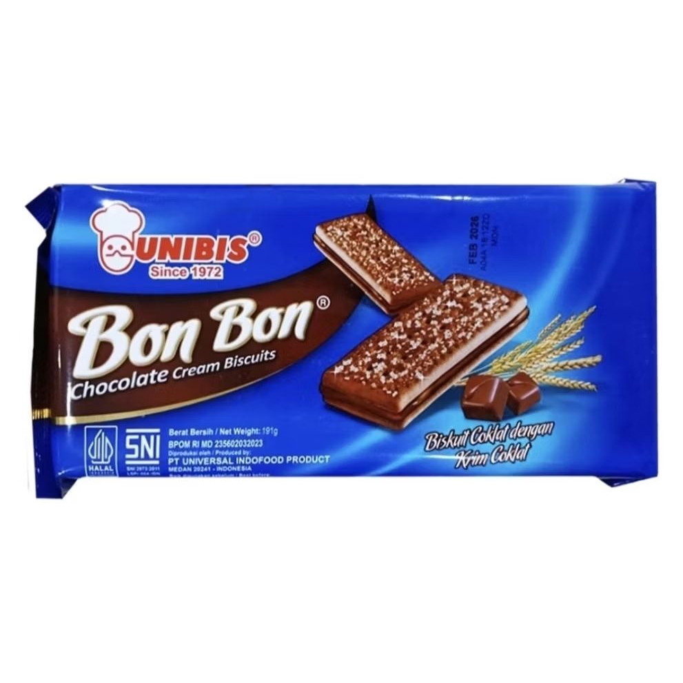 

Unibis Bon Bon Biskuit Krim Cokelat 190 g