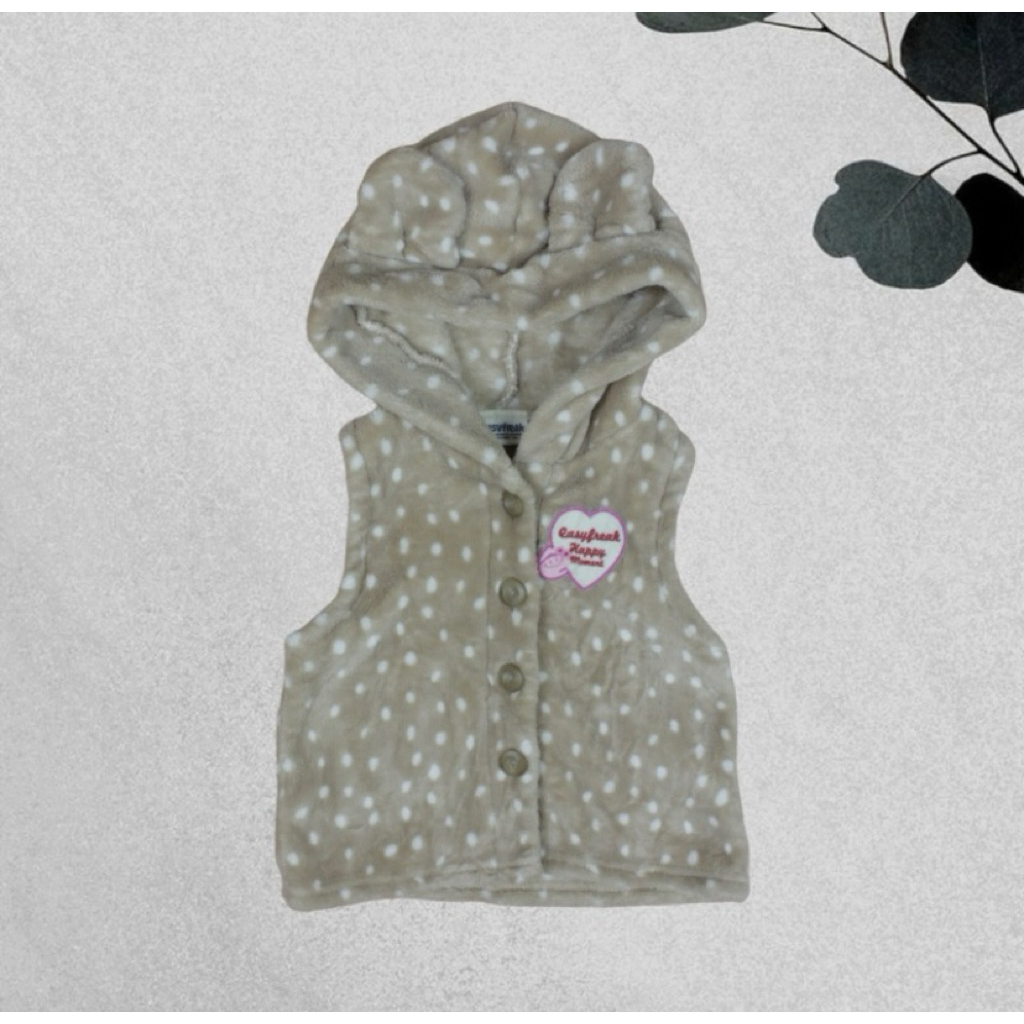 Vest Hoodie Bulu Easy Freak 1Tahun