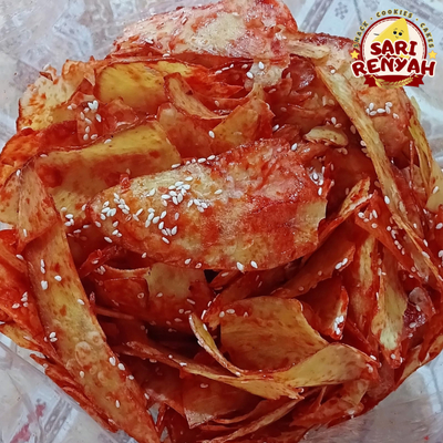 

Keripik Singkong Wijen Pedas Balado 250 Gram / Cemilan Kripik Singkong - Sari Renyah