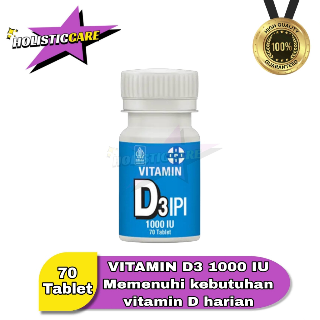 VITAMIN D3 1000 IU IPI - 70 TAB / BOTOL