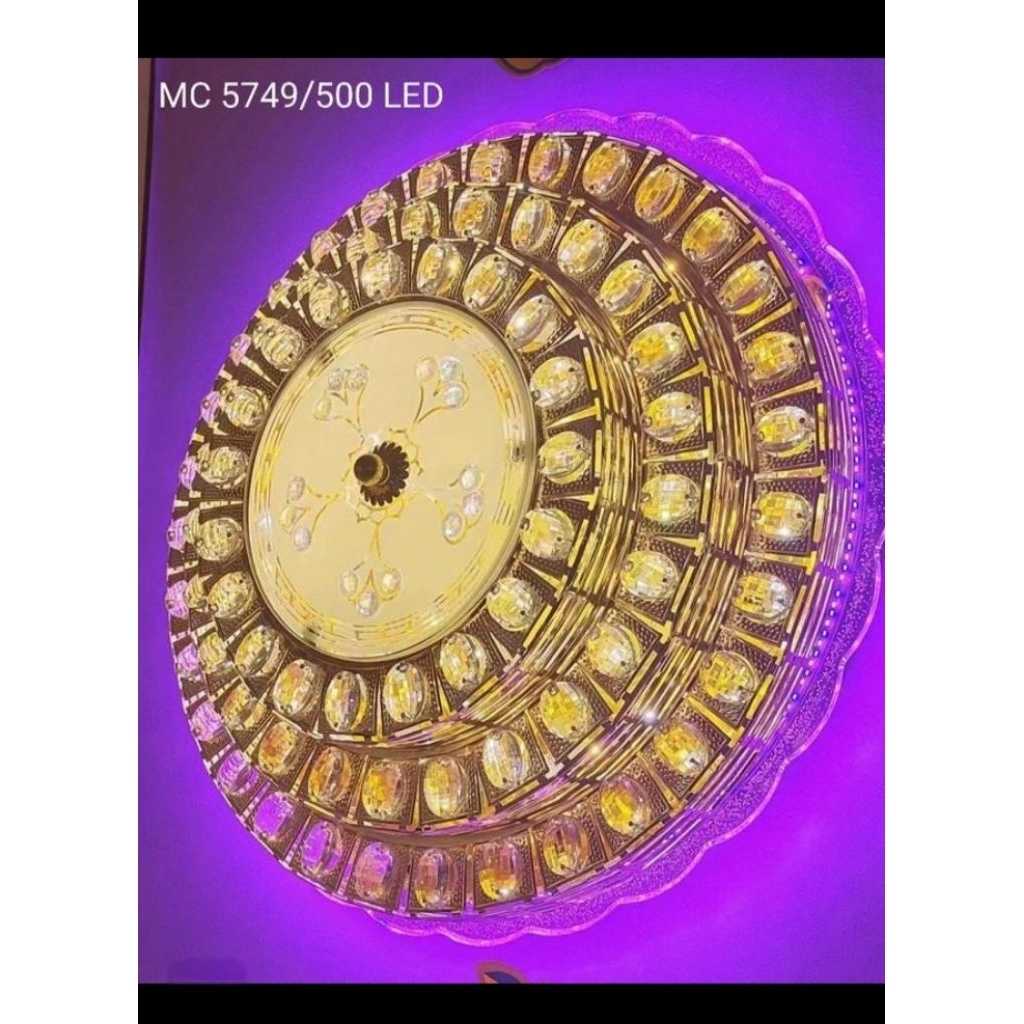 { GRADE A } Lampu Hias Plafon Linear LED Lamp Dinding atap indah Mewah crystal void lingkaran motif 