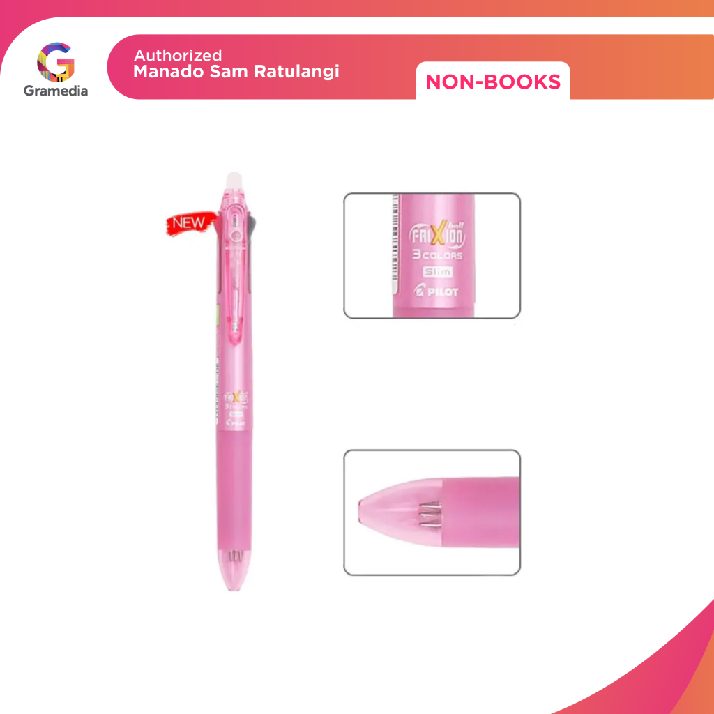 

Gramedia Manado-Pilot Ballpoint Frixion 4 WLKP Pink