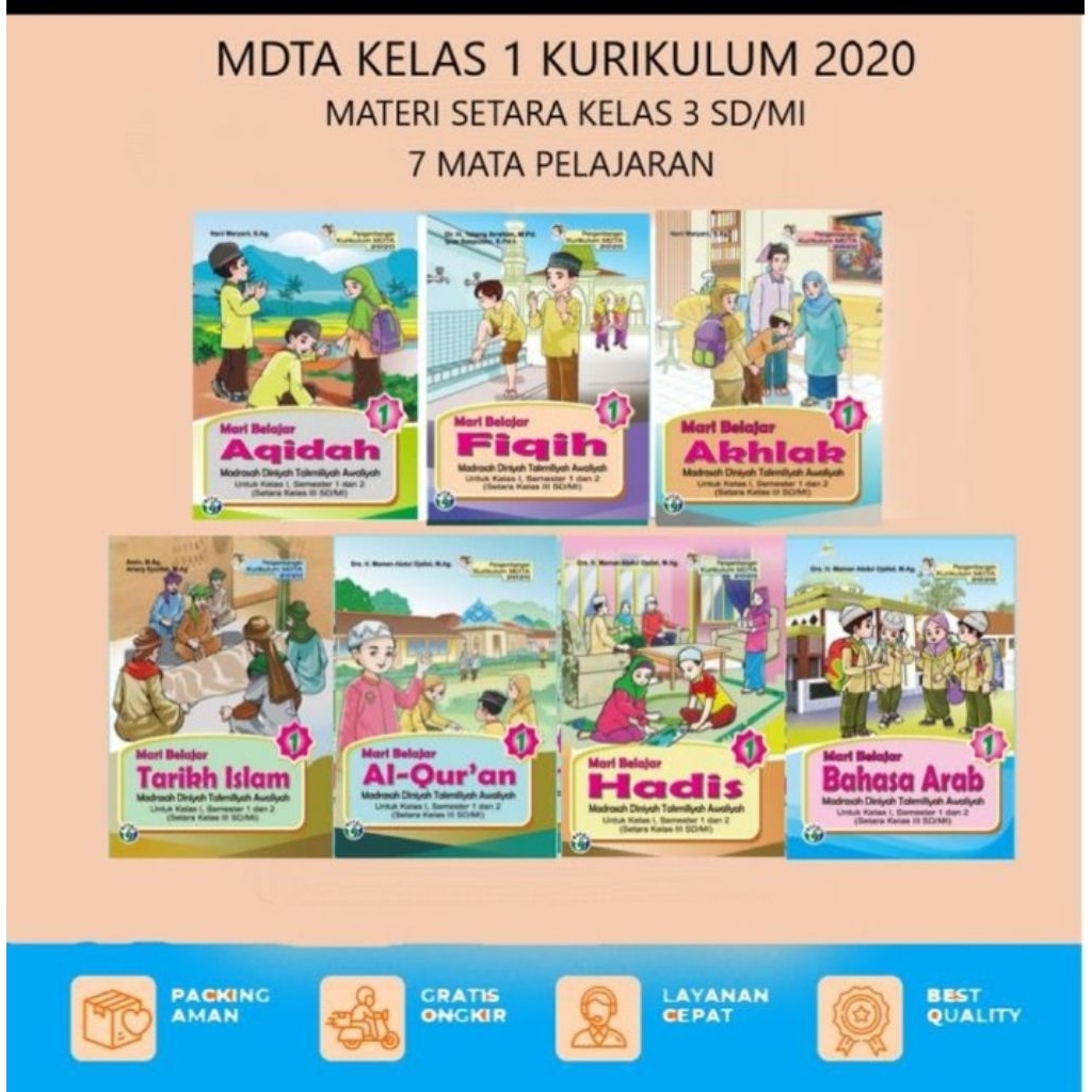 BUKU PAKET MDTA KELAS 1 SETARA KELAS 3 SD/MI KURIKULUM 2020