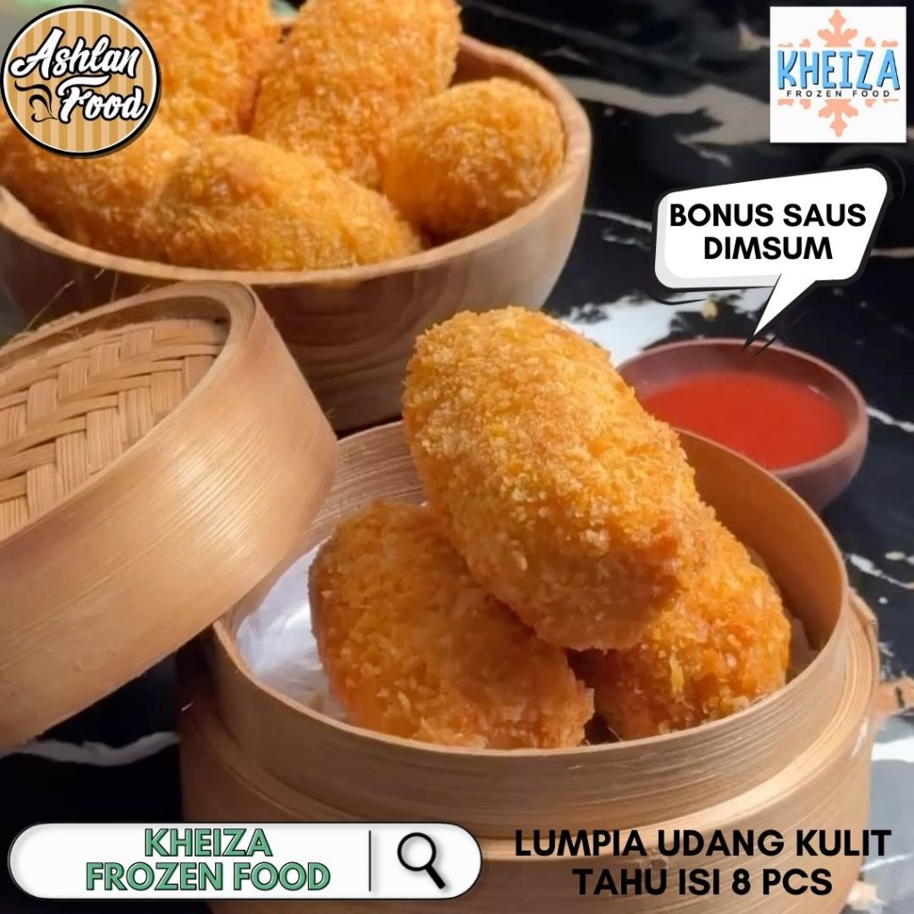 

UDANG KEJU Ashlan Food - Olahan Udang Keju Lumer isi 8pcs Free Saus - Kheiza Frozen