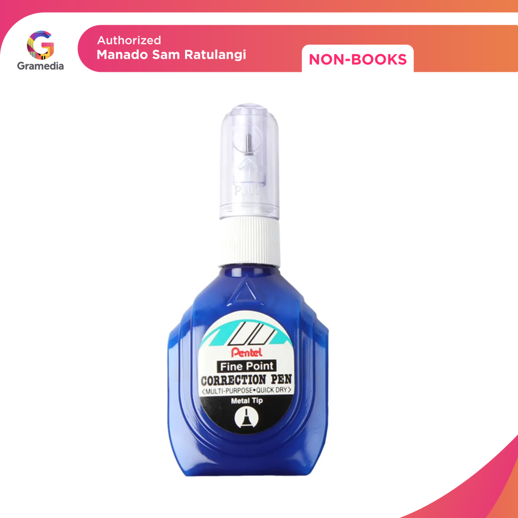 

Gramedia Manado-Pentel Correction Pen ZL 1S6 W- Tipe X Putih Biru