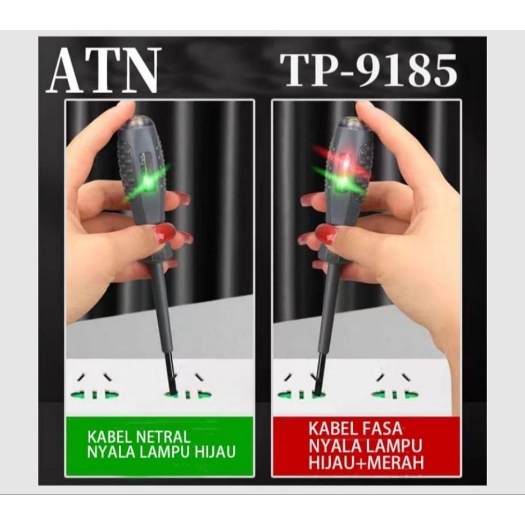 Tespen ATN TP-9185(Bisa Cek Kabel Putus) Obeng Tes Kabel dan Tespen Kabel Putus
