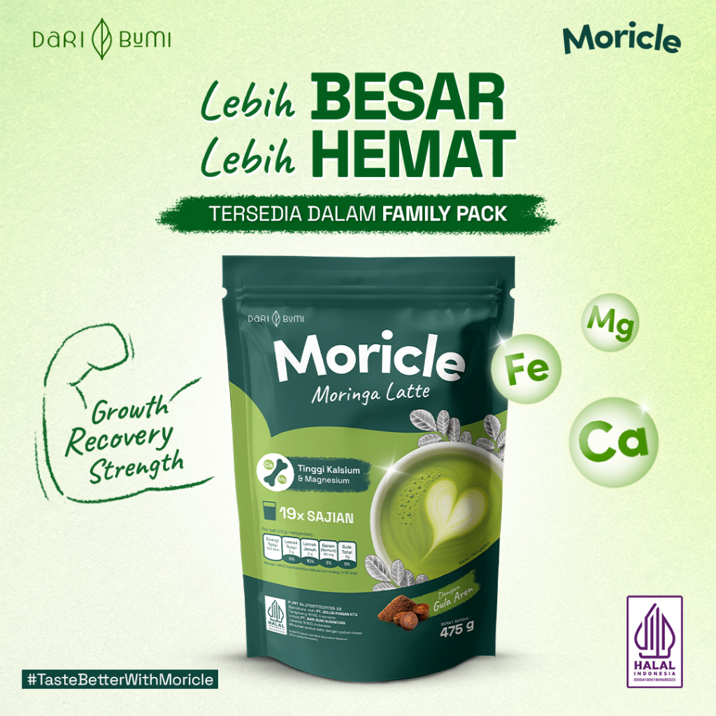 

Dari Bumi Moringa Latte Original 475 gr Minuman Latte Bubuk Daun Kelor