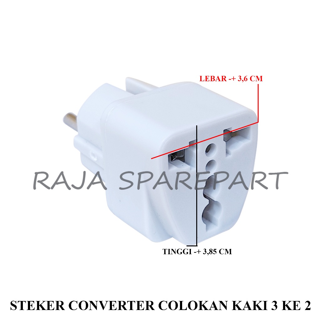 STEKER CONVERTER COLOKAN KAKI 3 KE 2 / STEKER LISTRIK STK3