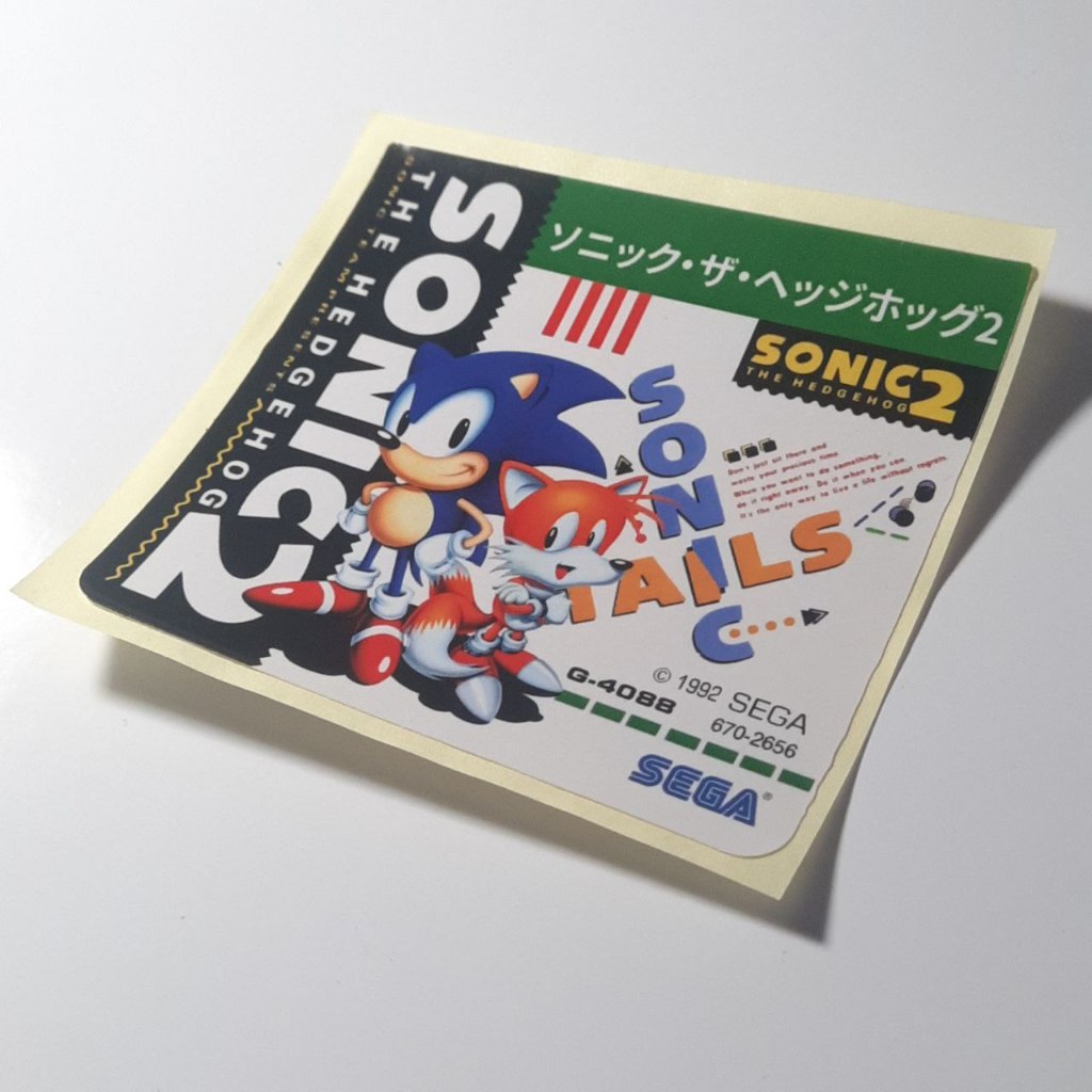 Kaset Sega Mega Drive 16 Bit Sonic The Hedgehog 2 Game Label Judul Satuan Not Multi in 1 Normal