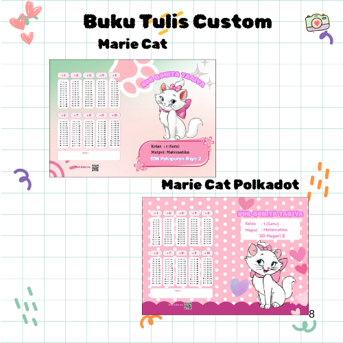 

Buku Tulis Custom Tema Perempuan Ukuran A5 - Buku, Karakter & Nama Bebas Custom!