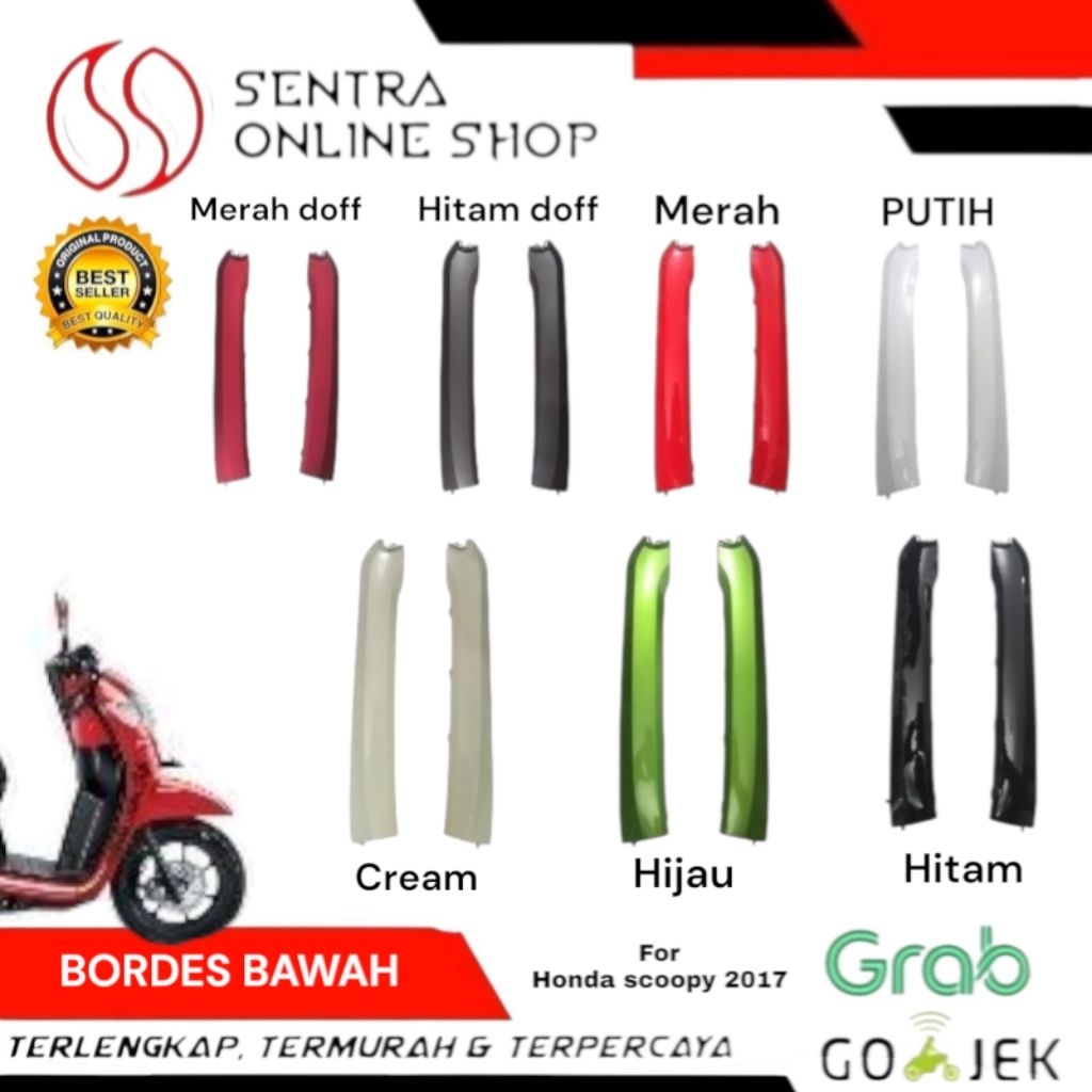 Cover under bordes bawah kanan kiri scoopy fi injeksi 2017 2018 2019 2020 k93 velg ring 12 original