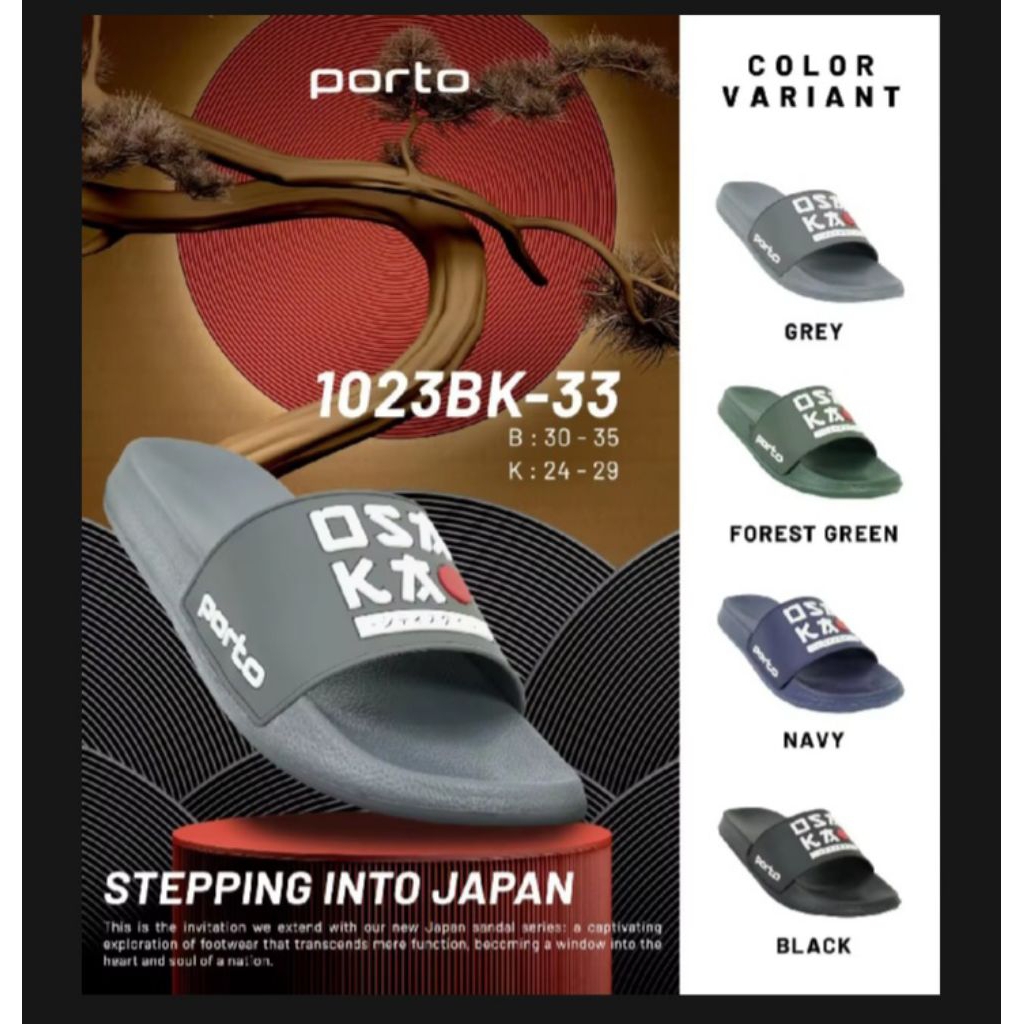 SANDAL PORTO ANAK LAKI CASUAL//SANDAL PORTO ANAK MOTIF OSAKA