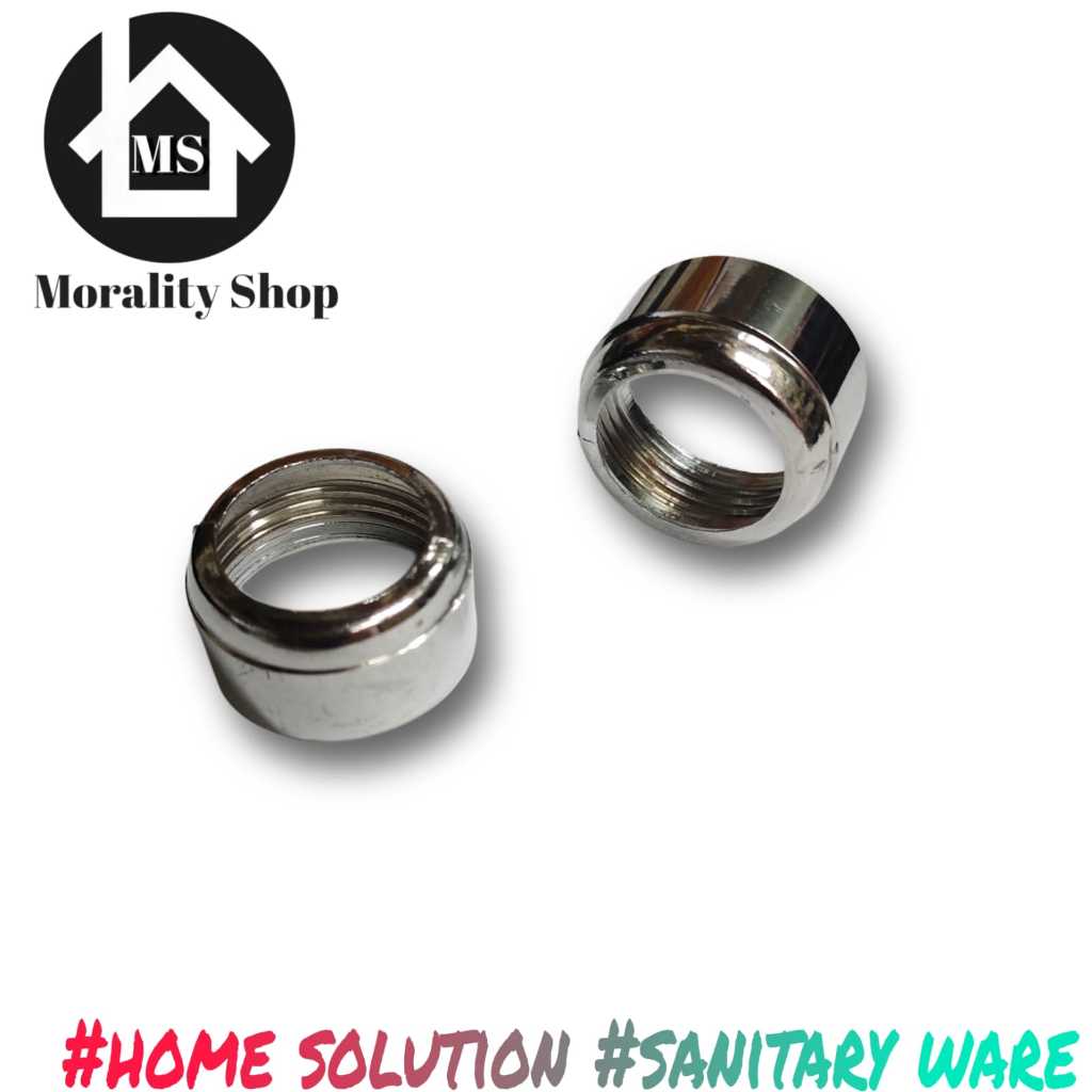 spare part kran dapur cuci piring ring kuningan sambungan leher keran angsa tanam 27mm / tembok 25mm