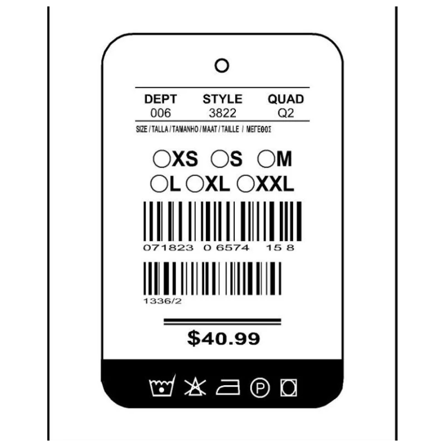 

HANG TAG LABEL HARGA BAJU #4099 isi 100 pcs