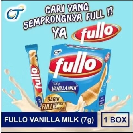 

FULLO WAFER ROLL VANILLA 7GR ( 1BOX ISI 24 PCS)