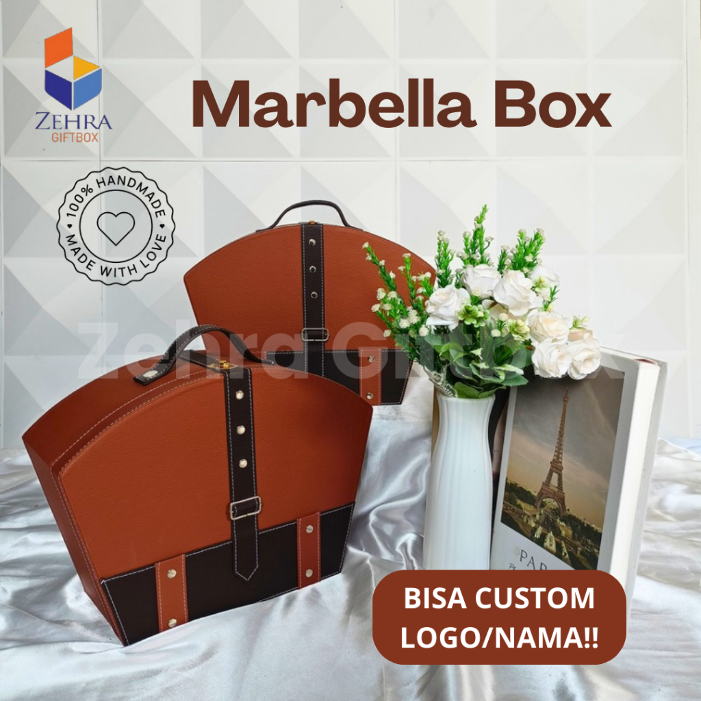 

Hardbox Model Lengkung Marbel | Box/Kotak Hadiah/Hampers Kulit Sintetis Uk. 33 X 24 X 13