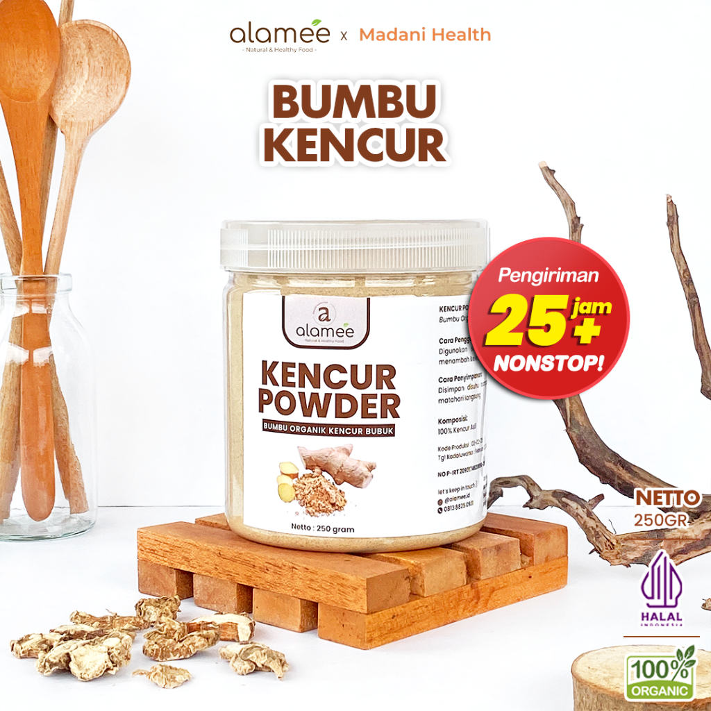 

ALAMEE Kencur Bubuk Bumbu Dapur Organik Murni Asli Tanpa Campuran Seasoning Powder Spice 250g