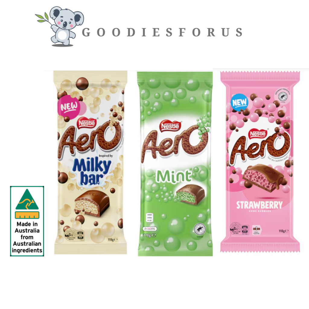 

Nestle Aero Peppermint 118g Block/Coklat Mint/Nestle Coklat Australia/Coklat Aero