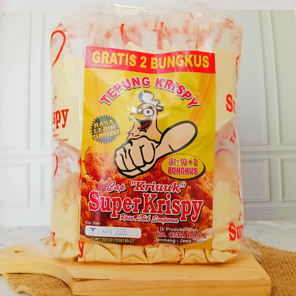 

tepung bumbu serbaguna kriuk super crispy PROMO TERBATAS BELI 1 PAK BONUS 2 BUNGKUS