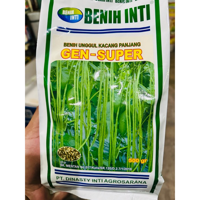 Benih Kacang Panjang Panjang GEN SUPER 500 Gr Benih Inti