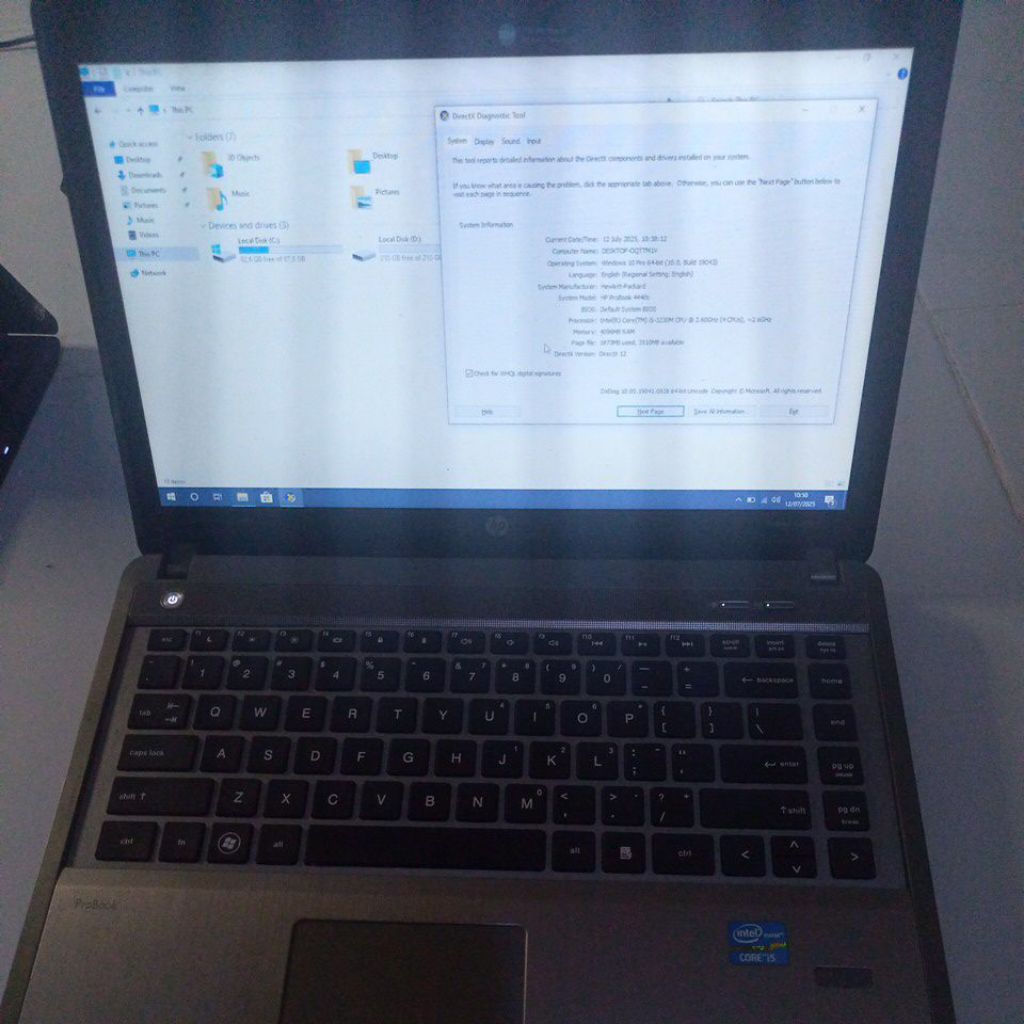 Laptop hp core i5 ram 4 gb