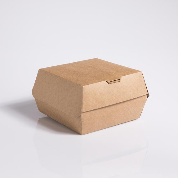 

Burger Box Paper Kraft Eco Coklat Brown Polos