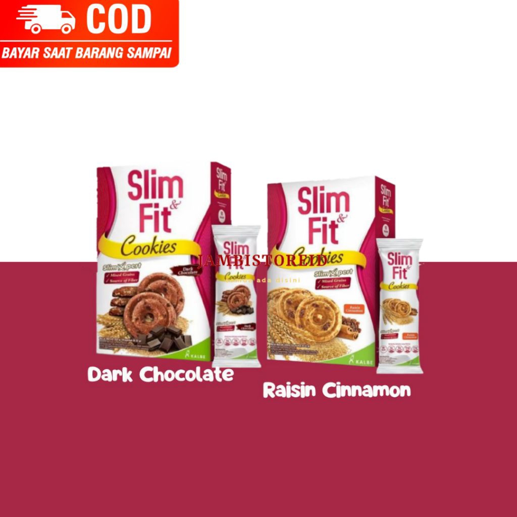 

(JAMBISTOREID) JAMBI LANGSUNG KIRIM Cookies Slim & Fit Kalbe All Varian Raisin Cinnamon Dark Chocolate Kue Kering Diet Sehat 220gram Jambi
