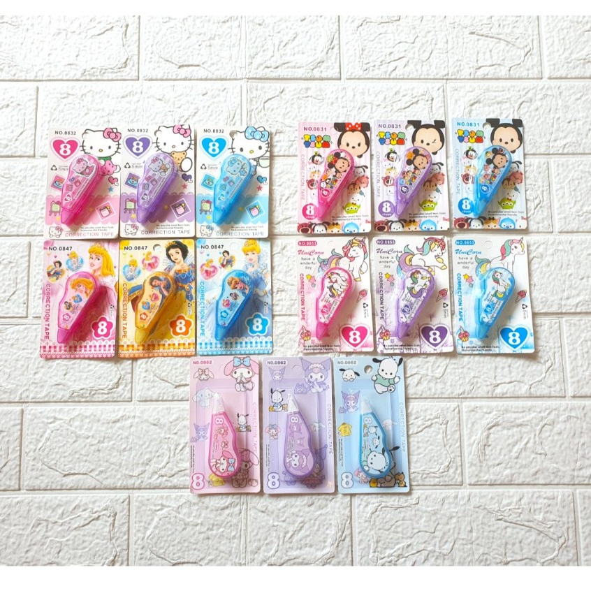 

Tip Ex Kertas Character Fancy / Correction Tape Fancy / Tip Ex Roll