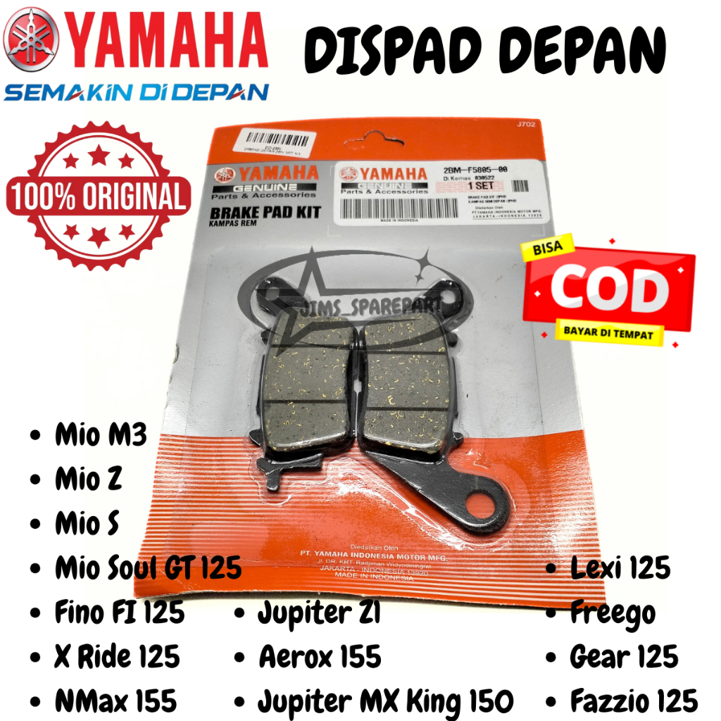 DISPAD DEPAN YAMAHA 2BM MIO M3 Z S SOUL GT 125 FINO FI 125 X RIDE NMAX 155 JUPITER Z1 AEROX JUPITER 