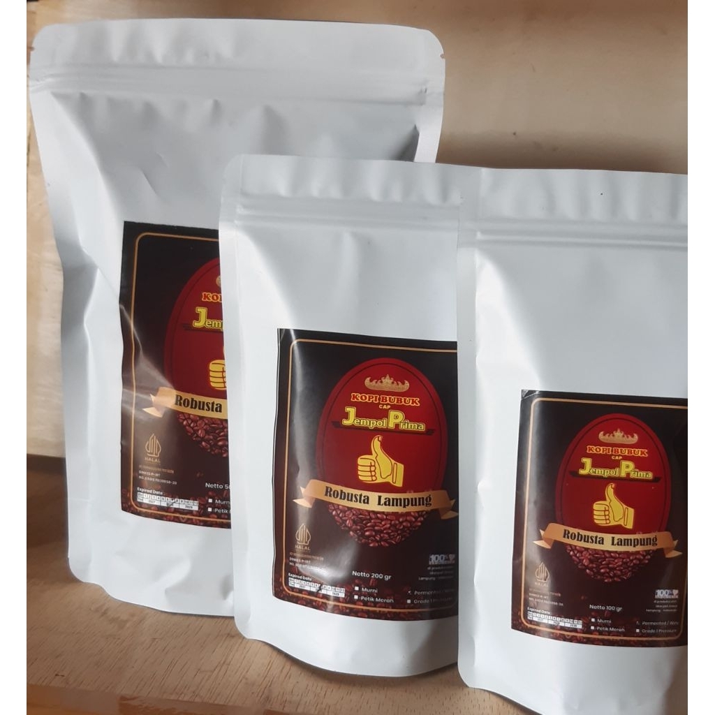 

kopi robusta lampung murni cap jempol prima . roastery class