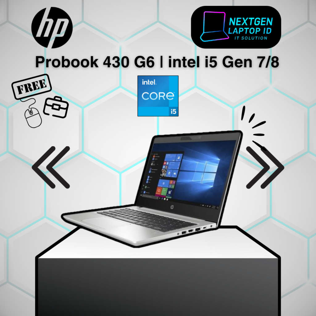 Laptop HP elitebook 430 G6 Core i5 GEN 7/8 RAM 8GB 13,3 Inch Murah & Berkualitas