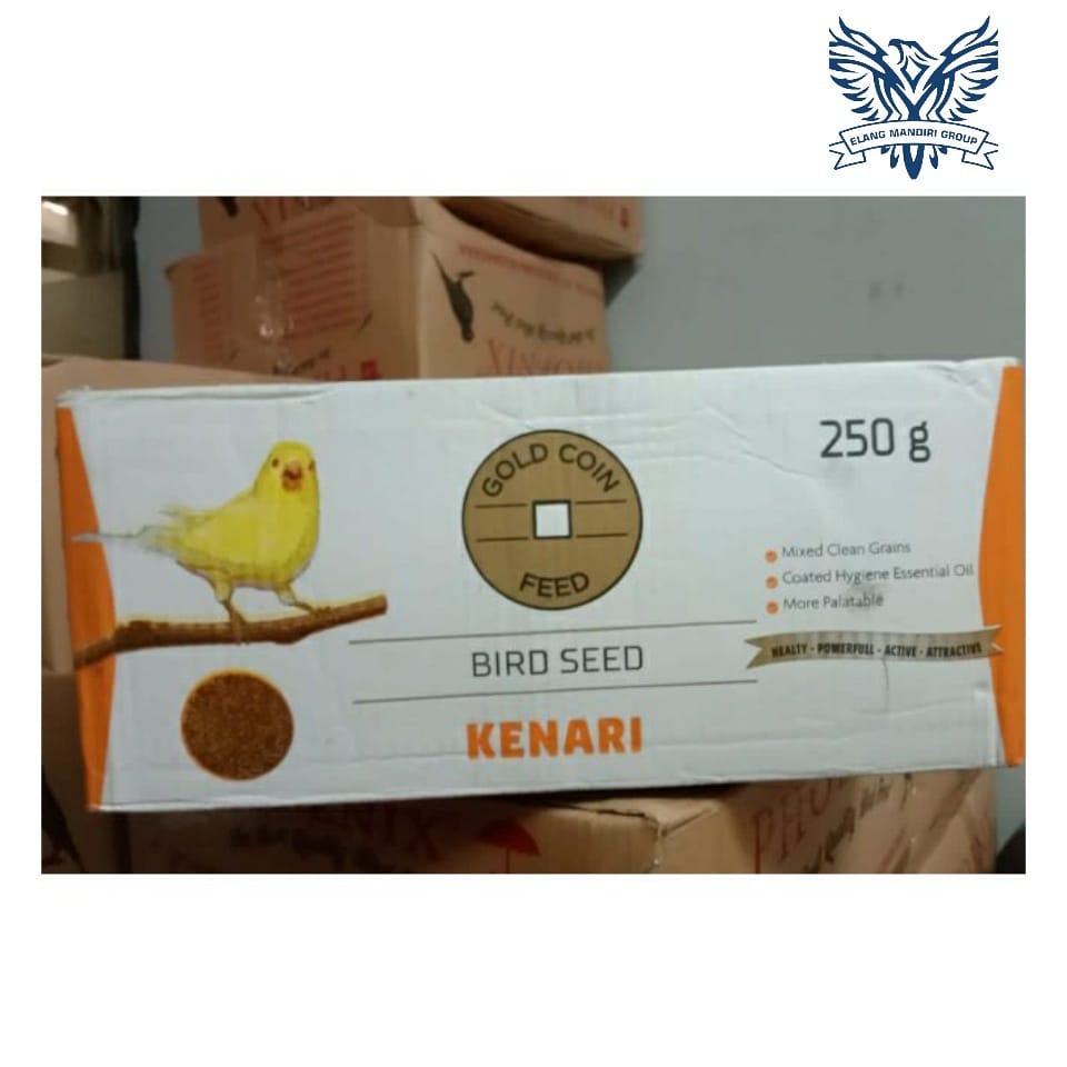 1 Dus Gold Coin Bird Seed KENARI 250gr --- pakan makanan untuk burung kenari