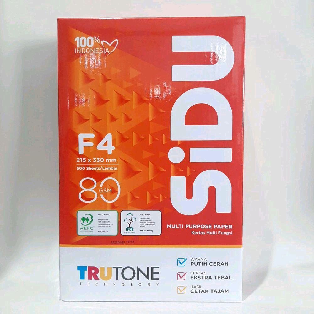 

KERTAS HVS PRINT FOTOCOPY SIDU F4 80 GRAM
