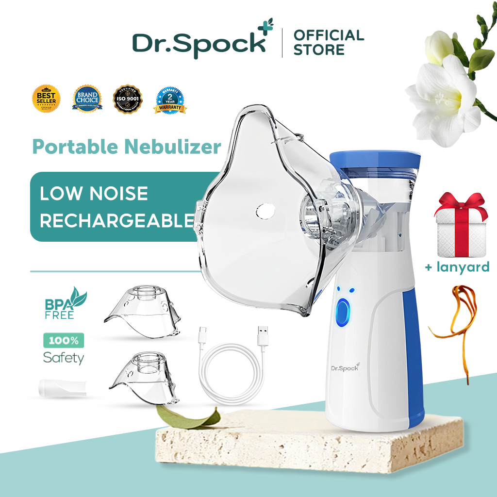 Alat Terapi Pernapasan Nebulizer Elektrik untuk Anak & Dewasa | Handheld Inhaler Portable Nebulizer 