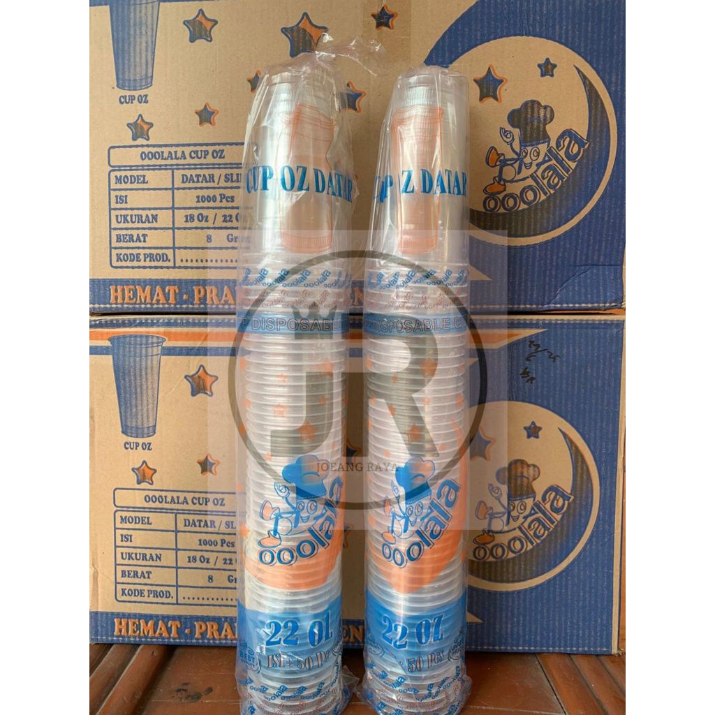 GELAS CUP OoLALA 18 Oz Slim; 22 Oz Datar; 22 Oz Slim