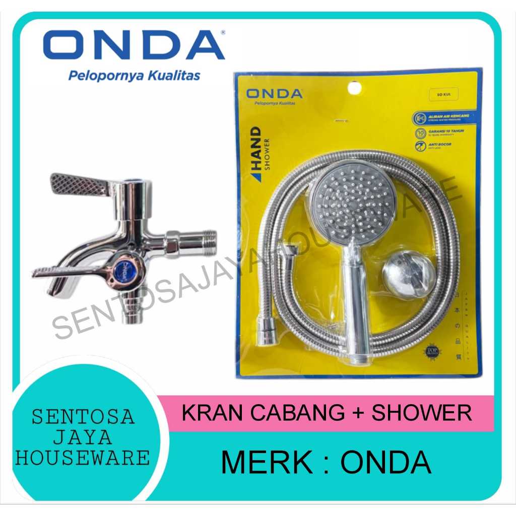 ORIGINAL ONDA KRAN CABANG + HAND SHOWER ONDA / HAND SHOWER DENGAN KRAN CABANG ONDA