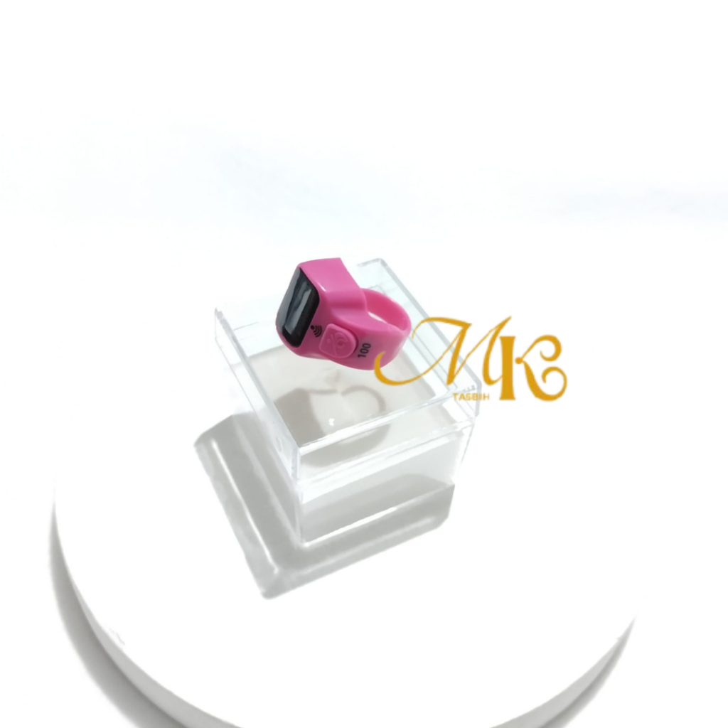 Tasbih Cincin LED ALARM Kemasan Kotak Akrilik