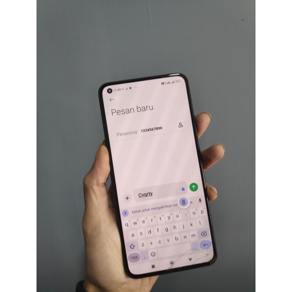 lcd+frame mi 11 lite original minus retak sentuhan normal