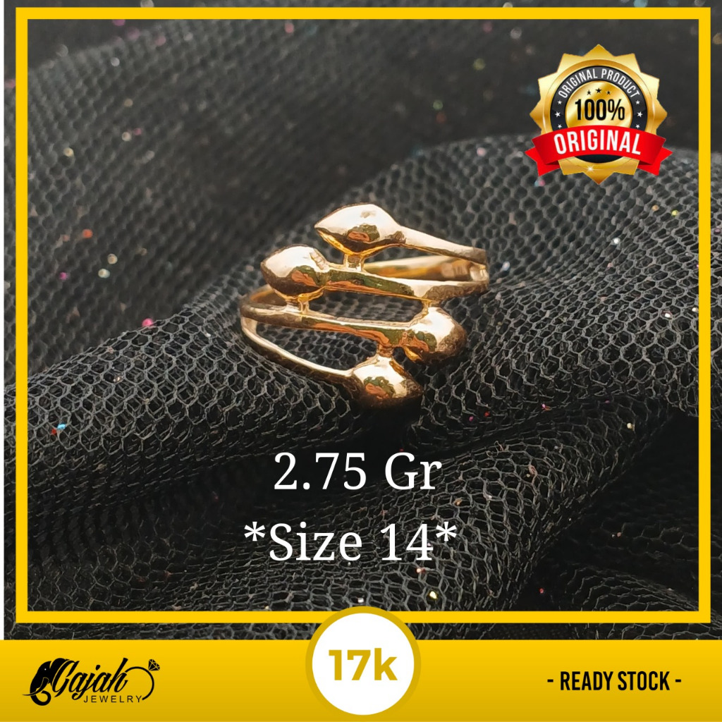 Cincin Emas 17K - Toko Emas Gajah Online 2.75 Gram 7664