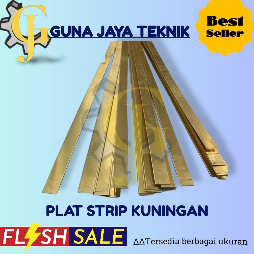 plat strip kuningan tebal 3 mm x 20 mm