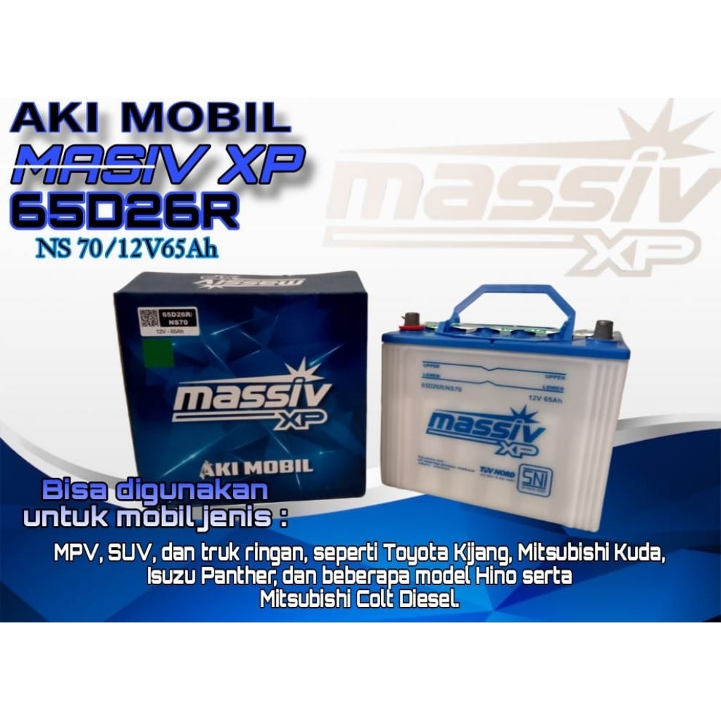 AKI MOBIL TRUK KIJANG DIESEL PANTHER DLL MASIV XP NS70 12V 65AH BASAH