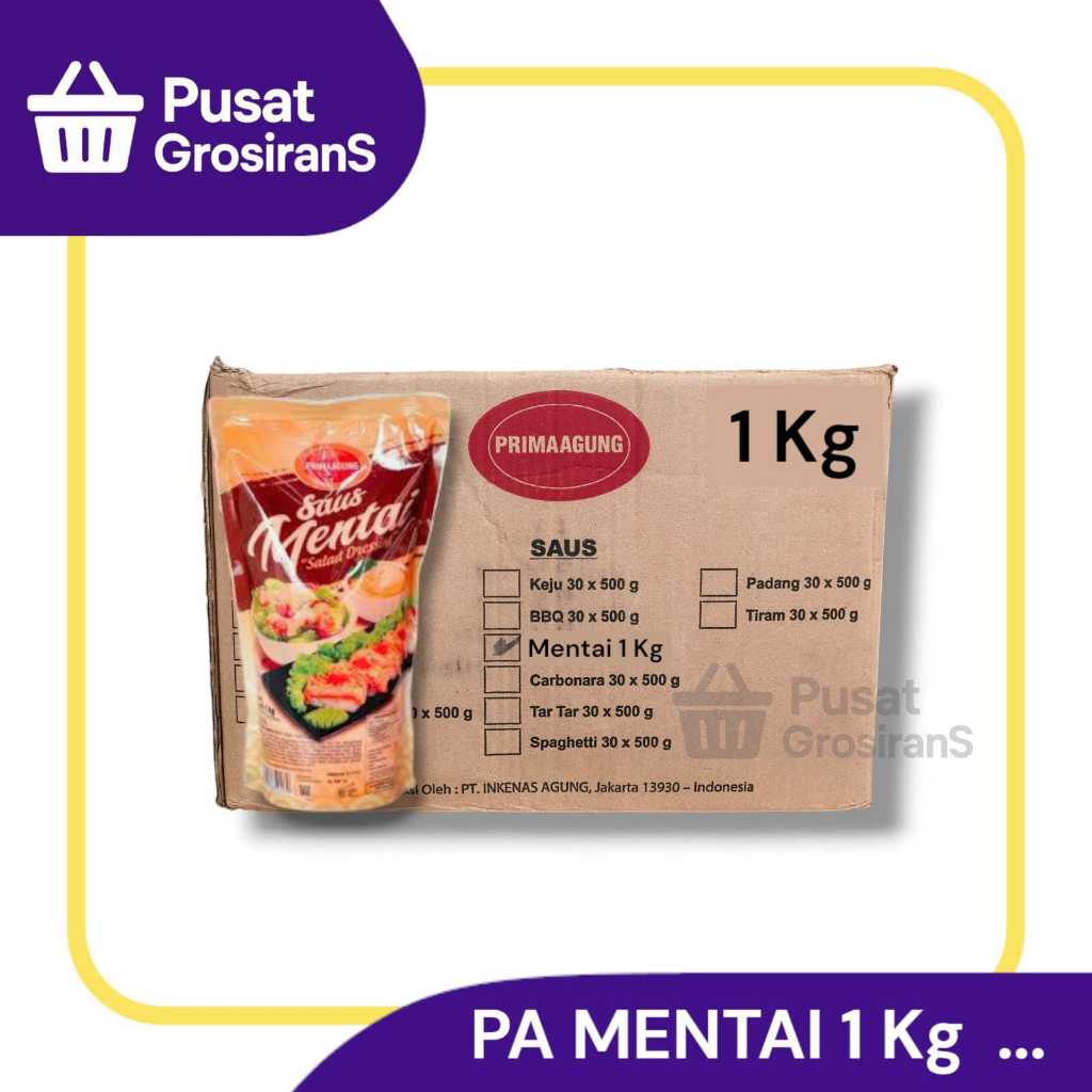 

Prima Agung Saus Mentai 1KG isi 20pcs / 1 Dus