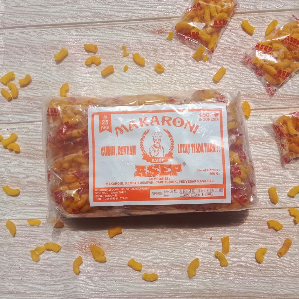 

Snack Murah - Makaroni Kang Asep Asli Snack Makaroni Asin isi 25 pcs Jajan SD Legendaris