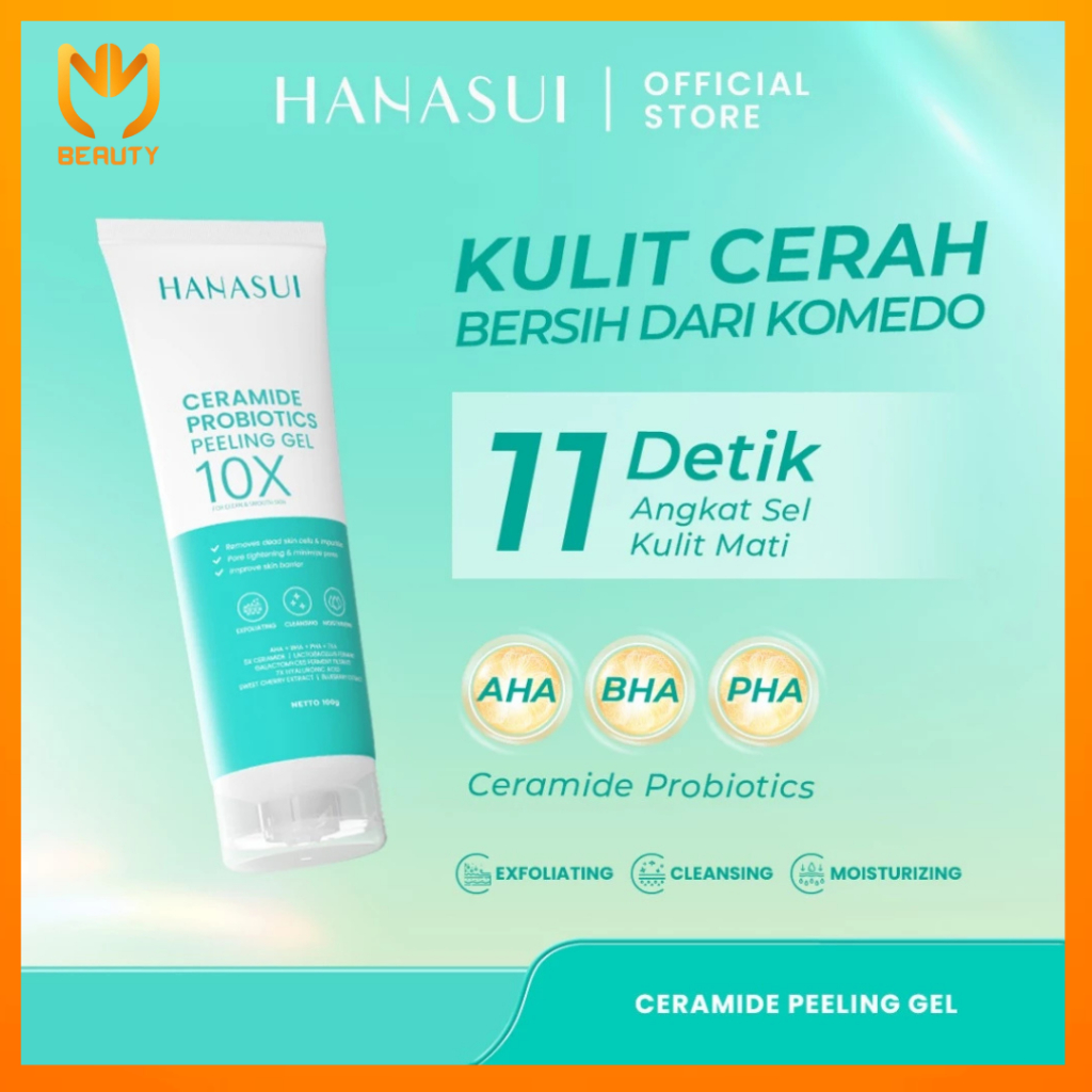 -MMBEAUTYMART- Hanasui Ceramide Probiotics Peeling Gel Eksfoliasi Gel Wajah / Eksfoliasi Wajah Hanas