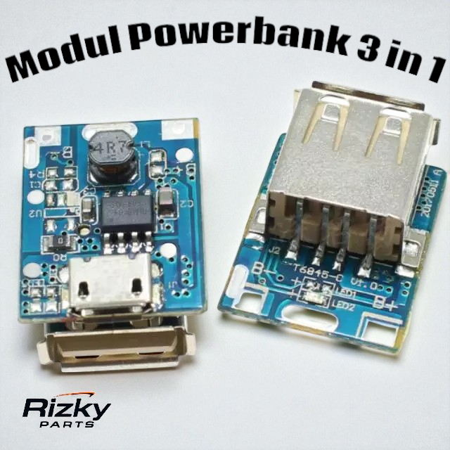 Modul Powerbank / Modul (Charger + Step Up + Proteksi)
