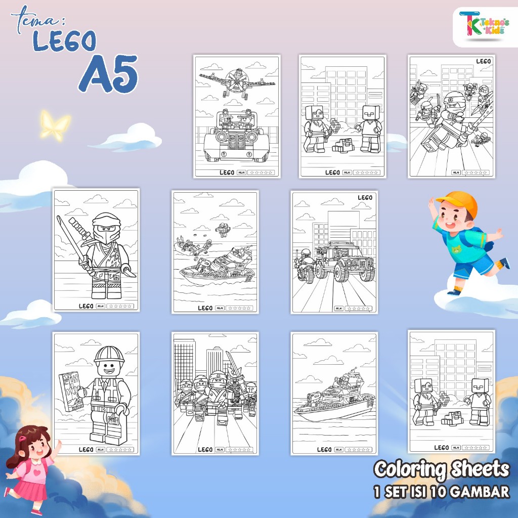 

Lembar Mewarnai Anak Coloring Sheet - Murah - Kertas Tebal - Gambar tajam - Ukuran A5 Terbaru